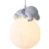 Generic Lampada a moderna, lampadario - Lampadario per camera da letto con animali da comodino, lampadario, lampade a bianco latte, lampada a 3D per la cameretta dei bambi