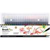 Pryma Brush Pen Pennarelli Effetto Acquerello con Punta a Pennello Applicatore per Tratto Sottile o Spesso, 24 Colori