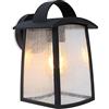 LUTEC Kelsey, lampada da parete per esterni in alluminio nero, lampada da parete con effetto goccia d'acqua, 1 lampada da parete (1 lampadina E27 max. 40 Watt), adatta per lampadine LED e Smart