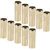 Cyrank Manicotto Base Lampada a Candela per Lampadario, 10 Pezzi Copri Presa a Forma di Candela in Ferro Galvanico Manicotti Antigoccia Alti 3 Pollici(Oro)