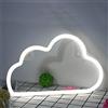 HULX Luci al Neon, Insegne al Neon a LED Luce Notturna Nuvola Luci al Neon Luci al Neon Batteria USB (Bianca)