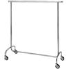 CENTRO NEGOZI RETAIL AND OFFICE SOLUTION Centro Negozi - Stender Appendiabiti Cromato con Ruote / Prolunghe Laterali / Montaggio semplice e capienza kg120