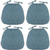 VEAI Cuscini per Sedie da Cucina con Cinghie Set 2/4/6 Cuscini di Seduta, Confortevole Cuscini Sedie Cucina Trapezio 43 * 41 * 35cm Cucina Lavabili Antiscivolo(Color:A3,Size:4pcs)