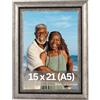 Victor cornice portafoto "Boho" argento 15x21 cm - profilo: 30 x 16 mm - vetro acrilico - decorazione vintage rustica - stile casa di campagna