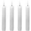 LED Universum - Set di 4 candele a LED in vera cera, bianco, 15 cm, per 1 candela AAA (non incluse), decorazione da tavolo per matrimoni, Natale, feste, feste (bianco 15 cm - set da 4)