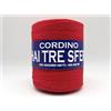 Filati italiani Cordino per Borse Swan black Prime, 500 Metri, 500g (rosso - 100, 500g)