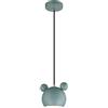 RUTXE Lampada a sospensione a forma di topo simpatico cartone animato Lampadario Fitting Fun Camera da letto per bambini E27 Lampada da soffitto Paralume in ferro battuto Lampade a sospensione (Green)