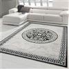Teppich-Traum Tappeto Orientale con filato scintillante | ornamenti nel cerchio | grigio crema 160x220 cm