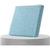 AQIGR Cuscino per Sedia da Ufficio in Memory Foam Rimovibile Cuscini Sedie Esterno e Interno 40x40 45x45 50x50, Tessuto di lino, con Cerniera per Sedie da Cucina, Giardino, Patio(Azzurro chiaro,48x48cmx5cm
