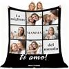Giftove Coperta Personalizzata con Foto - Regali per la Festa della Mamma