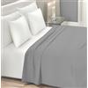 Home Tresor - Lenzuolo Sopra Piano 100% Cotone Misura Due Piazze 240x300 cm Certificato Oeko-Tex Lenzuola Letto Fresco e Traspirante Senza Elastico Mon Ami - Matrimoniale, Grigio