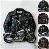 Collienght Orologio da parete personalizzato in tema motociclistico in pelle per camera da letto, soggiorno, cucina, club, 2D, piatto, acrilico, tema motociclistico, arte murale, targhetta, nome personalizzato