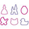 Tescoma 630920 Delicia Kids Set 6 Tagliabiscotti per Bambine, Plastica, Multicolore, 1 Pezzo