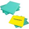 FS shop Panno Lampoasciuga, Set 6 pz, Pura Cellulosa, Assorbe Enormi Quantità di Acqua, Pulizia dei Pavimenti Vetri Specchi Auto Moto, Blu e Giallo, Made in Germany