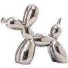 YOYUMI Cane Palloncino Scultura Ornamento Elettroplaccato, statua in ceramica lucida per soggiorno, camera da letto, vetrine e arredamento per ufficio, 22 * 18 * 8 cm, Argento