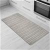 Comart - Tappeto Cucina Manhattan - Impermeabile - Antiscivolo - Antimacchia - PVC Intrecciato - Passatoia Effetto Metallico Brillante - per Corridoio, Cucina e Bagno - Shine Light Grey - 50x100 cm