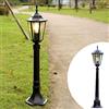 Chao Zan Lampione da giardino 1-Luce Altezza 80 cm- Illuminazione Giardino Design Classico- Lampione Vintage Alluminio Pressofuso - E27 Portalampada-lampadina non inclusa (Tipo: A)
