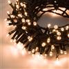 damastoreitalia Catena luminosa natalizia a led da interno e da esterno luci per albero di natale IP44 25 metri 500 led (500 led - cavo verde - luce calda)