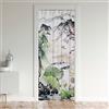 Loussiesd Tenda per porta in stile giapponese per porta privacy 150 x 203 cm scenografia paesaggistica divisorio tenda coprente fiore di ciliegio armadio copertura della porta tenda stile inchiostro trattament