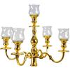 Lifestyle & More 5 inserti in vetro per candelabro D 8 cm Altezza 11 cm