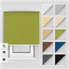 Estika Tenda a rullo oscurante termica con foratura - 80 x 220 cm - Verde - montaggio a soffitto o parete, per interni, per finestre, protezione solare