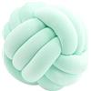 Generic Cuscino a sfera di nodo, cuscino per palla annodata, cuscino per divano in morbido peluche, cuscino a fiocco intrecciato a mano, cuscino decorativo per divano, letto, 20 x 20 cm (Verde Claro)
