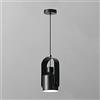 DEEYIN Lampada a sospensione a forma di botte in stile francese per sala da pranzo Lampadari con finitura in legno Lampadari a rotazione Lampada da soffitto per corridoio Lampada da soffitto a sospensione in