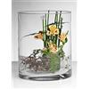 Sandra Rich, vaso di vetro Cyli cilindrico trasparente, tagliato a caldo, con diametro 25 cm, Vetro, clear, 40 cm
