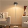 COSTWAY Lampada da Terra da Soggiorno, Lampada a Stelo con Paralume e Interruttore a Pedale, Lampada Moderna con Base Pesante per Camera da Letto, Ufficio e Studio