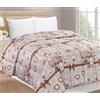 Tata Home Trapunta Invernale Piazza Mezza Imbottita in Morbida Microfibra Piumone Letto Trapuntato Caldo e Soffice Autunno Inverno Traspirante Anallergico Dis.1 Romantic Beige