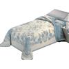 GC ARREDOCASA Coperta Lana Piazza e Mezza Pura Vergine 450 gr/mq con Lavorazione Floreale - Azzurro - 100% Made in Italy - Coperta Calda Invernale Soffice
