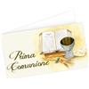 Cormar BIGLIETTINO BOMBONIERA PERSONALIZZATO NASCITA BATTESIMO COMUNIONE CRESIMA ANNIVERSARIO MAGGIORENNE KIT DA 45 PZ PERSONALIZZATI (COMUNIONE)
