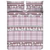 PENSIERI DELICATI Parure Copripiumino Matrimoniale Flanella 100% Cotone, Sacco 250X200 CM e Federa 52X82 CM, Made in Italy, Copripiumino Lavabile In Lavatrice A 40°, Fantasia Pecorelle Rosa