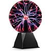 Funthy Sfera al plasma, lampada al plasma, lampada a sfera elettrostatica tocco, luci notturne per camera da letto, decorazioni per la casa, luci d'atmosfera, regali per bambini fidanzata (15CM)