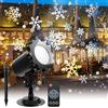 Generico Luci Proiettore Nevicata - Proiezione Neve 360° Rotazione Interno Esterno - per Giardino Feste Decorazioni Esterno Interno