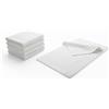Ruoccohome Tappetini Bagno Professionali in Spugna di Puro Cotone 100% | Tappeto Scendidoccia Hotel e B&B Alta Grammatura 700gr, Bianco Ottico 50x70 cm (Set da 6)