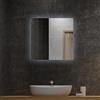 Tulup Specchio LED quadrato 50x50 cm con Luce Vetro Temperato da Parete al Bagno Salone Camera