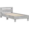 vidaXL Giroletto Testiera Grigio Cemento 75x190 cm Legno Multistrato