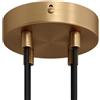 creative cables Kit rosone per lampadario da soffitto (serracavo cilindrico, metallo color bronzo satinato, Ø 120 mm, 4 fori) - Fissaggio a staffa per lampadari e sospensioni multiple