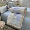Odot Trapunta Piumino Estivo Reversibile, 4,5 Tog Cotone Trapuntino Copriletto Leggera Primaverile Coperta Trapuntatura Morbido per Letto Matrimoniale (Patchwork blu,200 * 230cm)