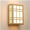 SJHPZG Applique da Parete Moderna a LED con Paralume in Pergamena, Lampada da Parete in Legno massello in Stile Giapponese, Lampada da Parete Quadrata Interni per Camera da Letto