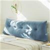 Treer Cuscino da Lettura per Letto, Lusso Grande Cuscino Schienale Divano Cuscino Lombare per Testiera Wedge Cuscino Cuscino di Supporto Cuscini per Poggialetto (80 * 40 * 12cm,Blu)