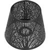 MUNEFE Paralume in Metallo, Paralume in Ferro Battuto, Paralume a Forma di Albero della Foresta Intagliata per Lampada da Parete da Tavolo Comodino Camera da Letto (Nero)