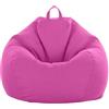 DOTBUY-SHOP Pouf Poltrona a Sacco Gigante,Colore Solido Bean Bag Bambini & Adulti (Senza Imbottitura), Morbido e Accogliente Puffo per Sedersi Poltrona da Lettura per Soggiorno (S,Prugna)