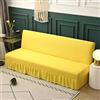 DOTBUY-SHOP Copridivano Senza Braccioli con Gonna Elasticizzato Copridivano 3 Posti Universale Fodera per Divano Senza Braccioli per Soggiorno Casa (190-220cm,Curcuma)