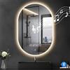 Lightasea Specchio da bagno con illuminazione, 50 x 75 cm, con interruttore touch, Bluetooth, 3 colori di luce, intensità variabile, antiappannamento, verticale/orizzontale