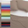 Tata Home Lenzuolo sopra 100% Cotone Misura cm 150x300 Letto Singolo 1 Piazza Colore Terra Made in Italy 57 Fili al cm2