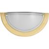 LED Universum Lampada da parete in legno chiaro, semicircolare, Ø 30 cm, in vetro satinato e vero legno con attacco E27, per lampadina o lampadine a LED, lampada da parete per interni, soggiorno