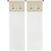 emmevi Tenda Finestra Porta Interno Coppia 2 pz Cuore Shabby Chic Mod.TENDA RICAMATA 1 CONF 60X240 GRIGIO