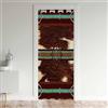 Loussiesd - Tenda per porta in stile fattoria occidentale, in pelle di mucca per la privacy, copertura per porta, in stile boho azteco, invernale, termica, isolante, per camera da letto, lunghezza 80